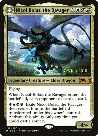 M19)Nicol Bolas the Ravager(日付入)(F)/破滅の龍、ニコル・ボーラス