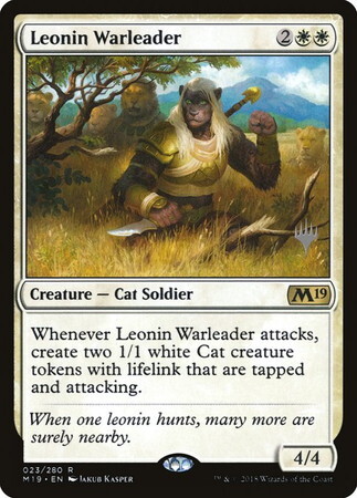 (M19)Leonin Warleader(プロモP)(F)/レオニンの戦導者