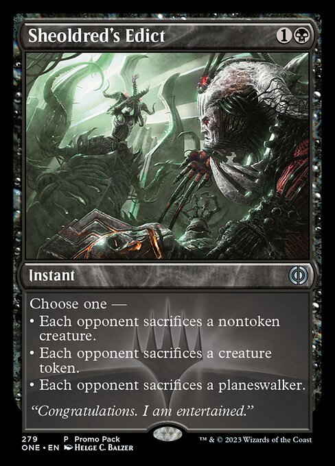 ONE)Sheoldred's Edict(279)(Promo Pack)/シェオルドレッドの勅令