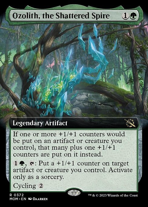 mtg オゾリス/The Ozolith 2枚セット MOM)Ozolith the Shattered Spire(0372)(拡張枠)/打ち砕かれた尖塔