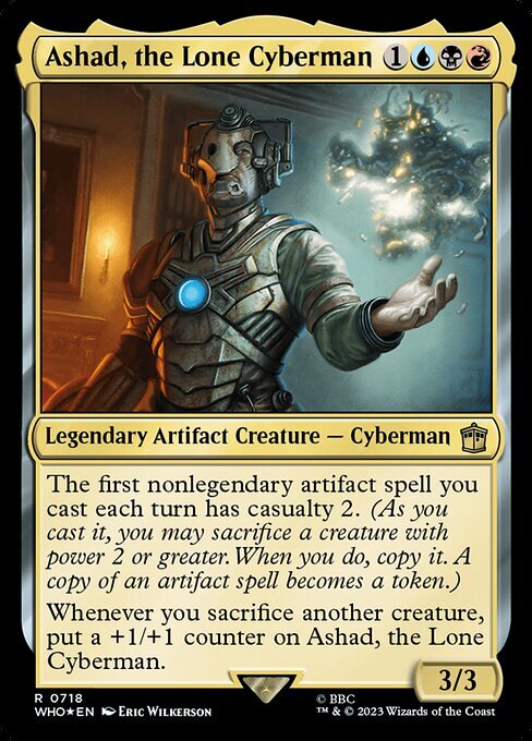 WHO)Ashad the Lone Cyberman(0718)(サージ)(F)/孤高のサイバーマン、アシャド | (FOIL)神話レア・レア |  ドラゴンスター ネット買取 | マジック：ザ・ギャザリング