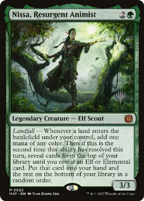 (MAT)Nissa Resurgent Animist(プロモP)/復活した精霊信者、ニッサ