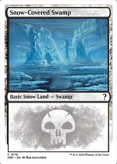 (MB2)Snow-Covered Swamp(0118)(白枠)/冠雪の沼