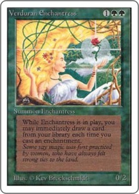 (3ED)Verduran Enchantress/新緑の女魔術師