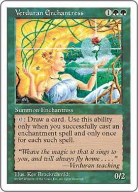 (5ED)Verduran Enchantress(97年)/新緑の女魔術師