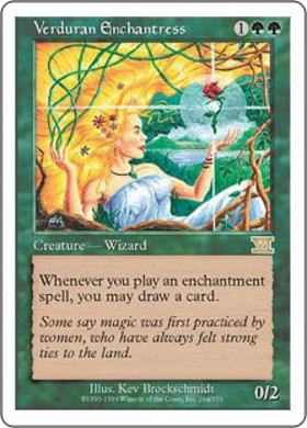 (6ED)Verduran Enchantress/新緑の女魔術師