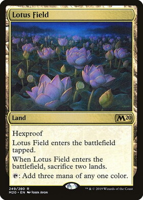 アーティストプルーフ　Foil　睡蓮の原野　Lotus Field　MTG M20)Lotus Field(F)/睡蓮の原野 | (FOIL)神話レア・レア | ドラゴン