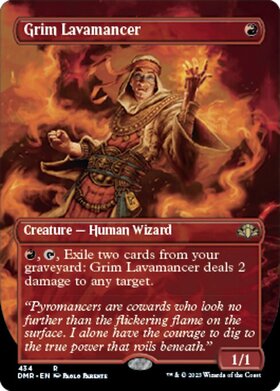 (DMR)Grim Lavamancer(434)(ボーダーレス)/渋面の溶岩使い