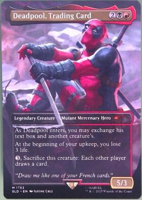SLD)Deadpool Trading Card(7129)(☆)(旧枠)(Pool Party)(F)/(未訳