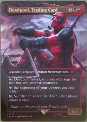 SLD)Deadpool Trading Card(7129)(☆)(旧枠)(Pool Party)(F)/(未訳