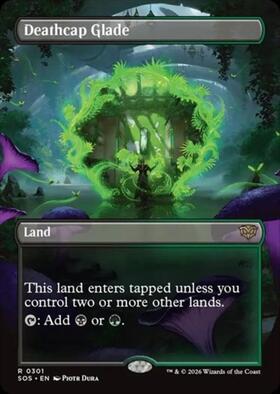 DBL)Deathcap Glade(F)/死天狗茸の林間地 | (FOIL)神話レア・レア